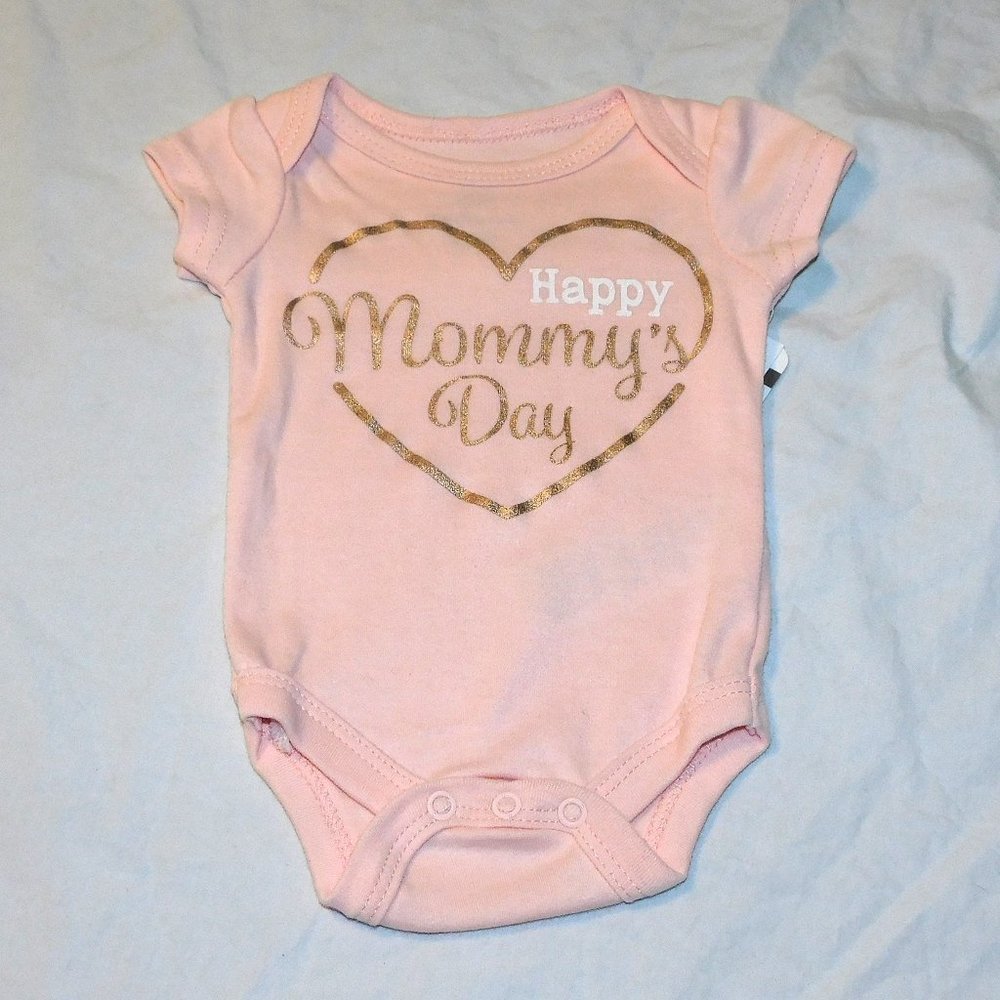Baby Girl First Mother's Day One Piece Mothers Pink Mommy New